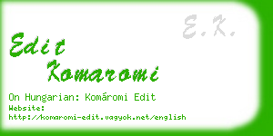 edit komaromi business card